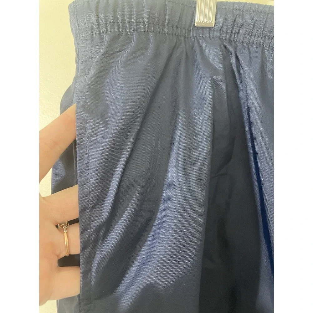 Nike Men's Vintage 90's Navy NIKE Spell Out Mesh Lined Nylon Swim Trunks, XL